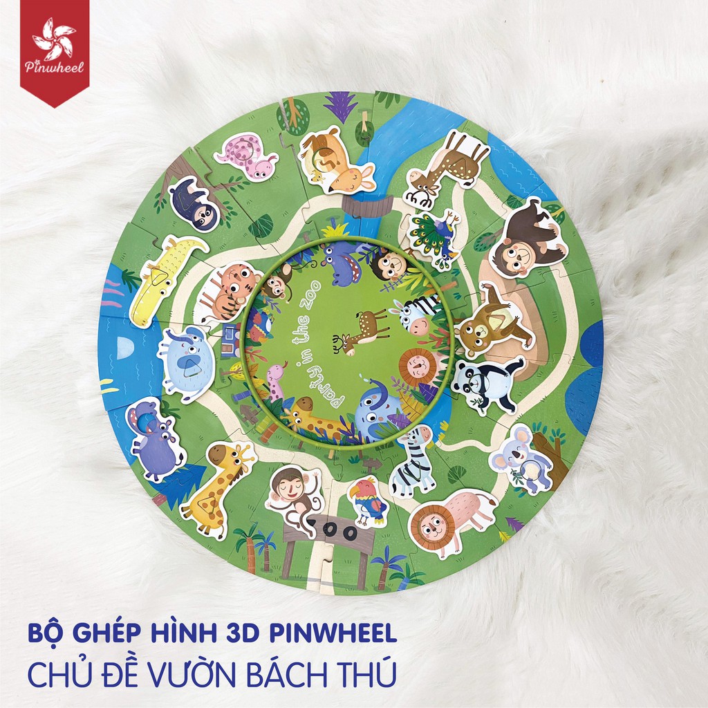 [Thanh lý]. Bộ ghép hình 3D Pinwheel (ghép hình pinwheel)