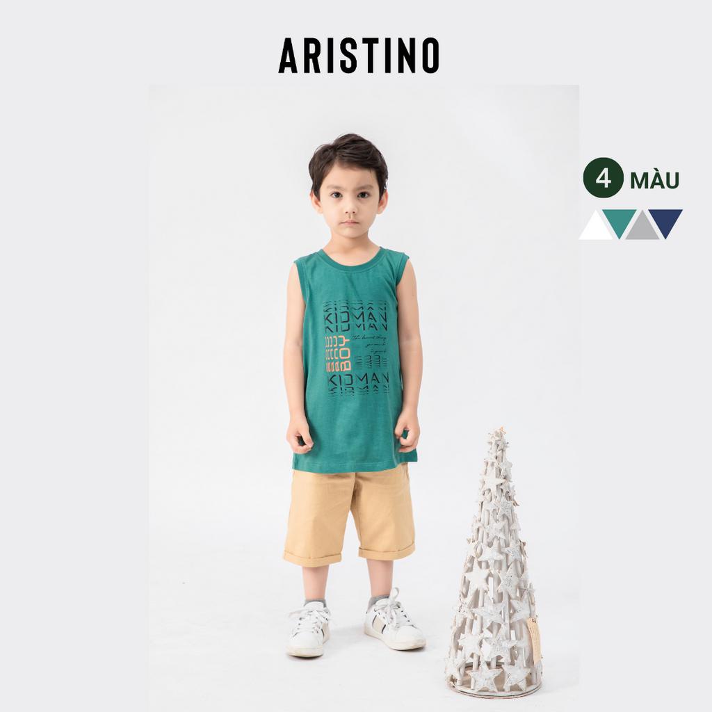 Áo ba lỗ trẻ em phom rộng thoải mái thích hợp vận động Aristino KIDMAN - DTT008S1