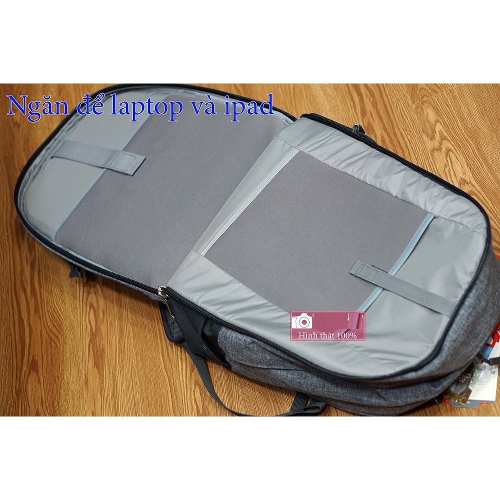 Balo Laptop TNF Router transit HÀNG VNXK màu xám
