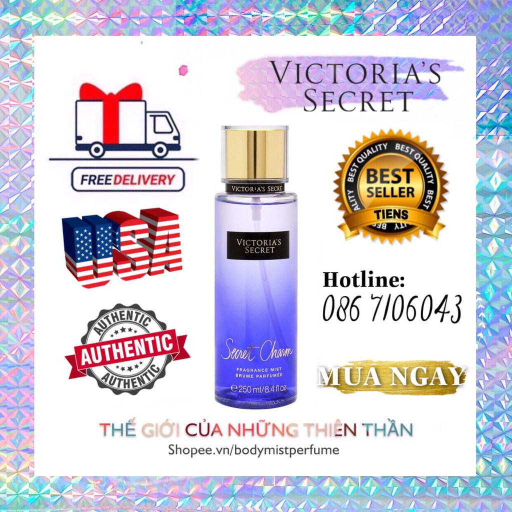 𝗕𝗢𝗗𝗬𝗠𝗜𝗦𝗧𝗣𝗘𝗥𝗙𝗨𝗠𝗘⚜️Xịt Thơm Body Victoria’s Secret Secret Charm 250ml