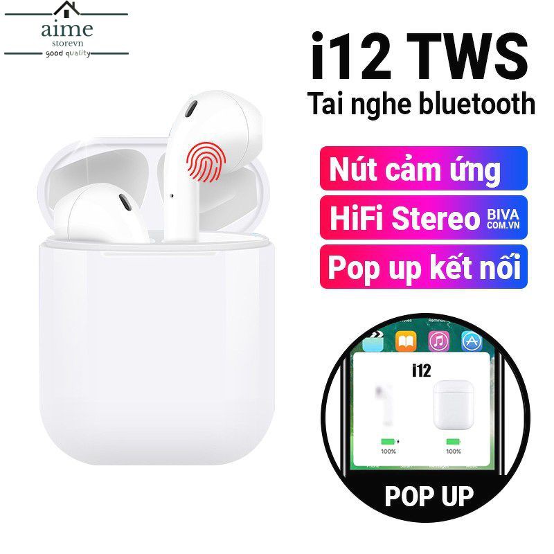 [Siêu Sale-Chọn Màu] Tai Nghe Không Dây i12/ Inpods i12 TWS 5.0  - Giá tốt tại AimeStore