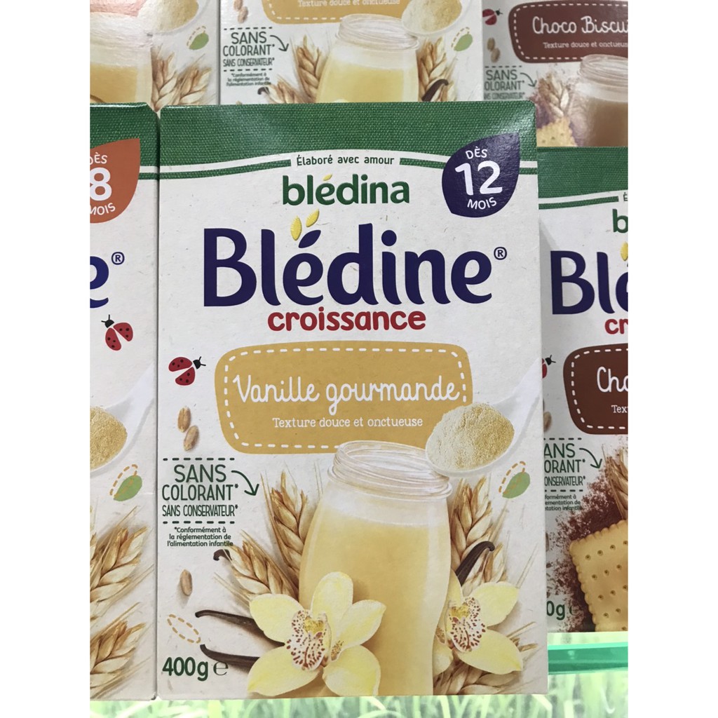 Bột Pha Sữa Bledina 400g 12m vani Gourmand date 2022