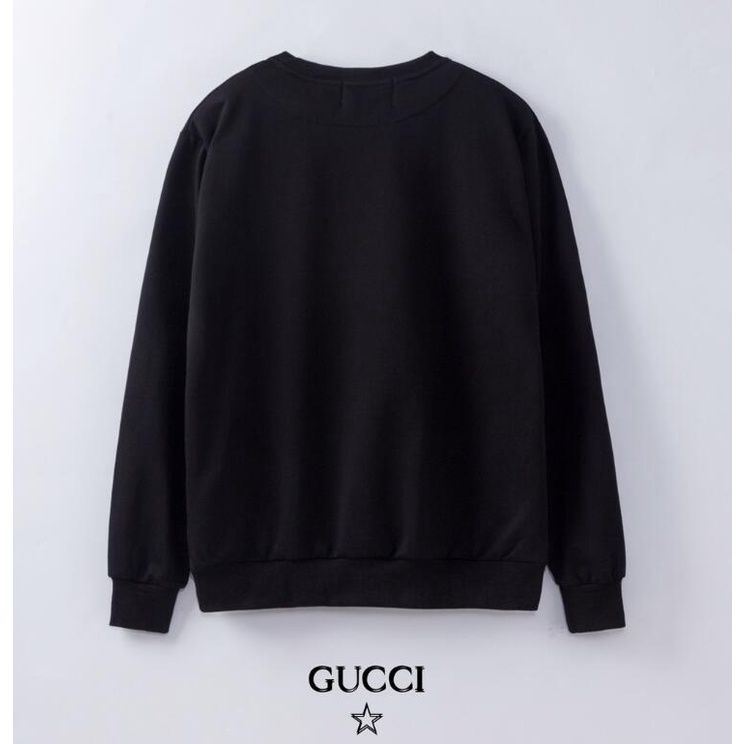 Áo Sweater Gucci Cổ Tròn Chất Liệu Cotton Thêu Họa Tiết Thời Trang Cho Nam Nữ