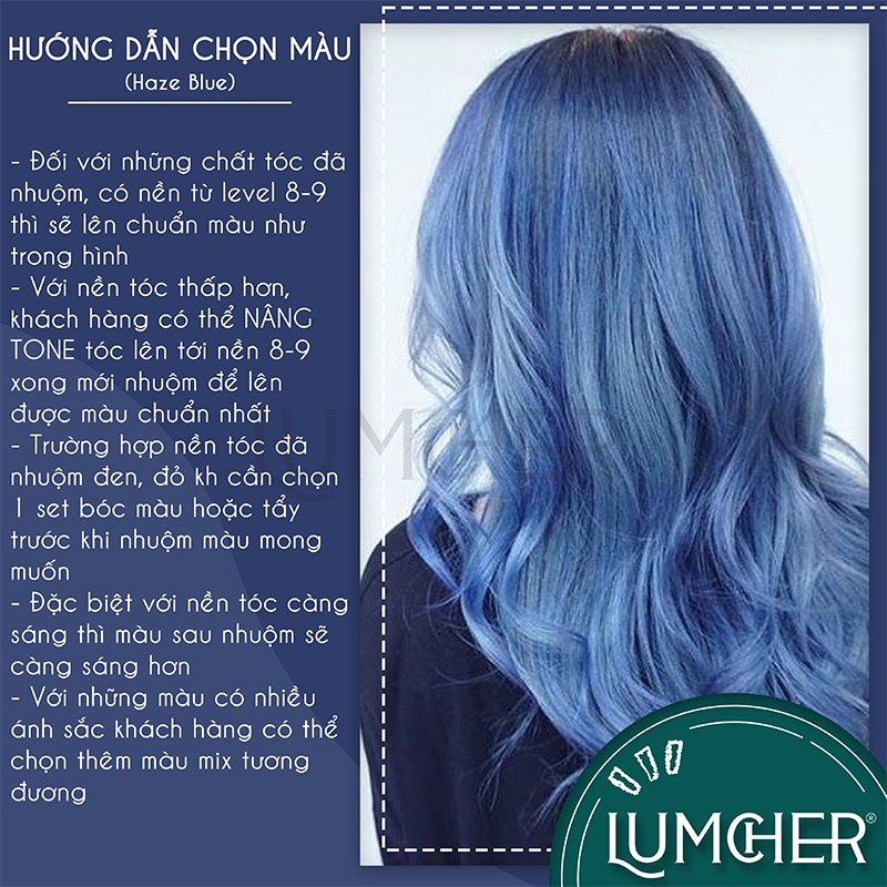 Thuốc nhuộm tóc Xanh Dương tại nhà giá rẻ chính hãng Lumcher LC40