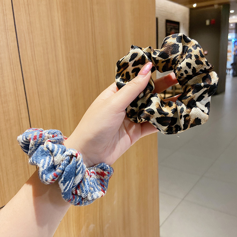 Dây Buộc Tóc Họa Tiết Da Báo Phong Cách Hàn Quốc Thời Trang Thanh Lịch