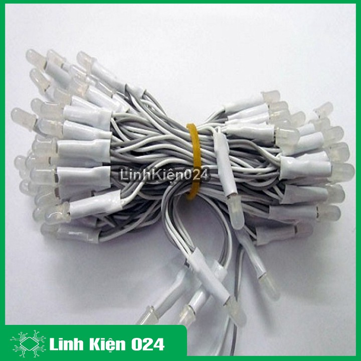 Cuộn 100 Bóng Led Liền Dây Ø5mm Đủ Màu