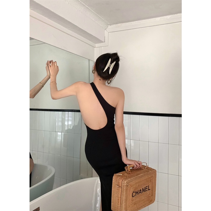 Cocory vn Đầm Dáng Dài Hở Lưng Xẻ Tà Ôm Dáng Thời Trang Gợi Cảm Cho Nữ