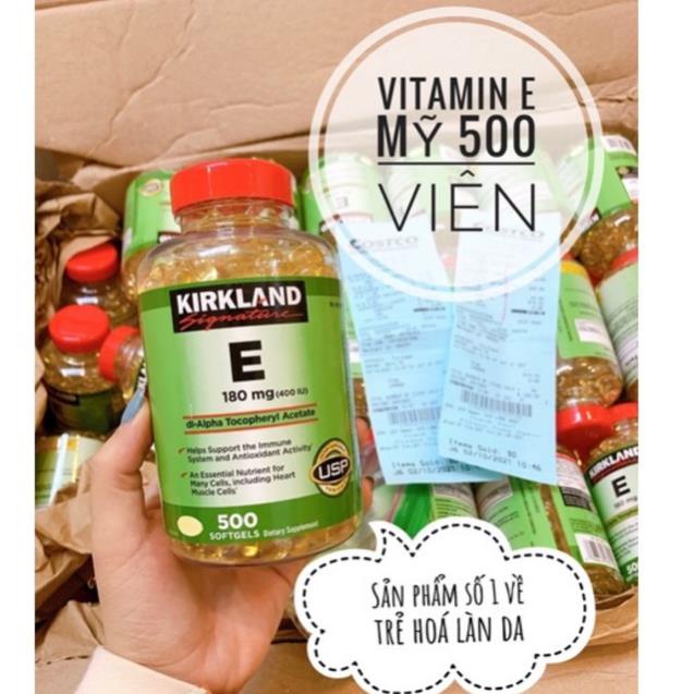 Vitamin E Kirkland 400ui - Vitamin E 500 viên Kirkland hỗ trợ làm đẹp da