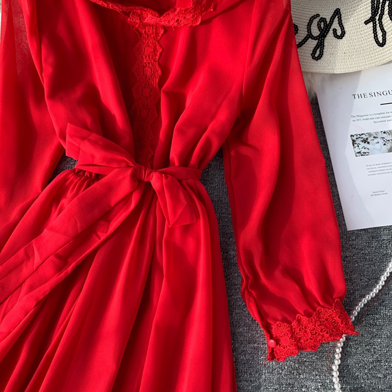 Đầm Đỏ Boho Maxi có nón - SALA - Hàng loại 1 voan chiffon mềm rũ | BigBuy360 - bigbuy360.vn