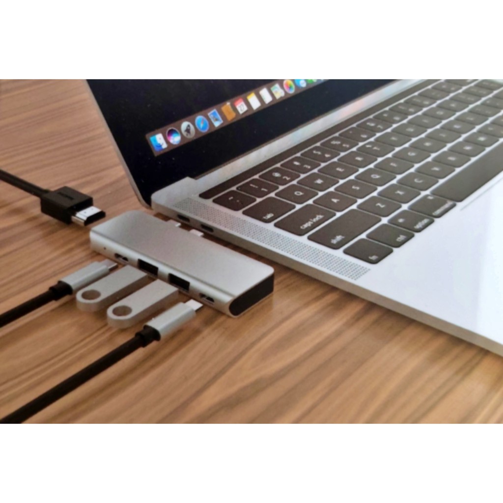 Hub USB Type-C Cho Macbook Pro 13", Macbook Pro 2016 / 2017 - 5in1-2