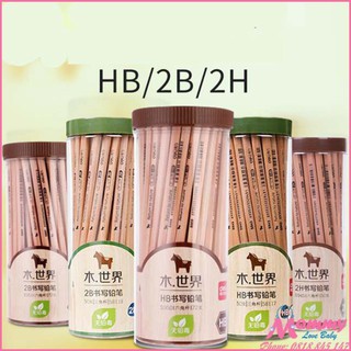 Bút chì Deli 2B, HB cạnh tam giác, lục giác hàng chất lượng cao