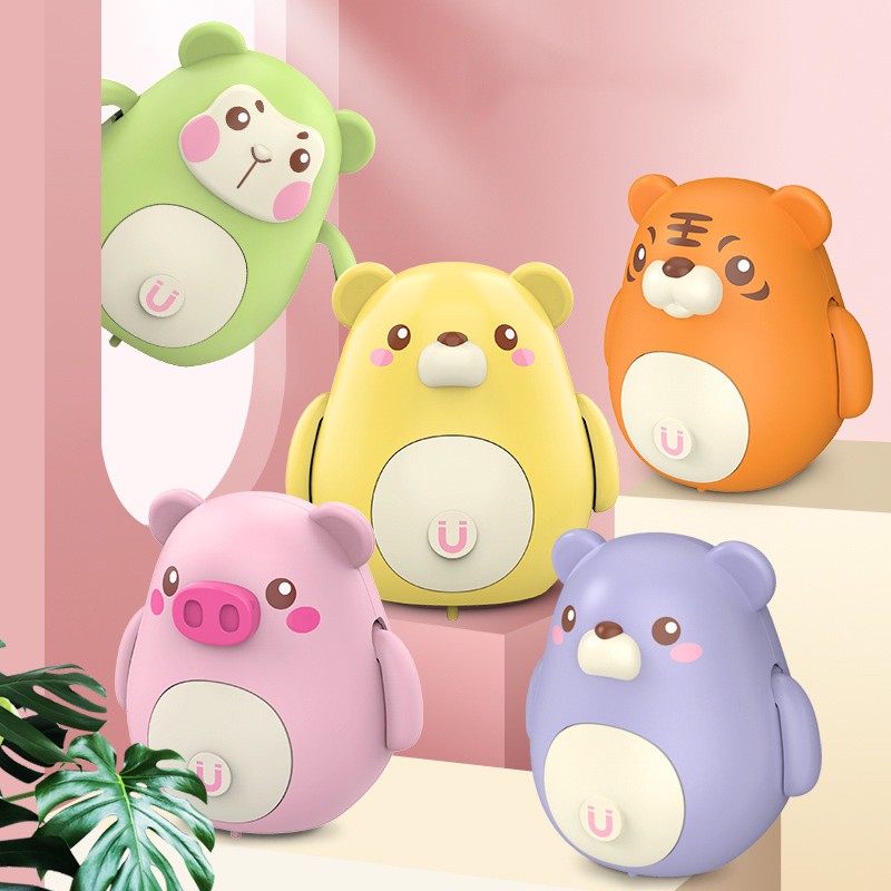 TẶNG KÈM PIN Lật đật hình con vật cao cấp( Chạy pin, ngộ nghĩnh, dễ thương, cute có nam châm)