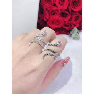 Nhẫn bạc nữ | Nhẫn thanh xà bạch xà siêu HOT bạc tốt
