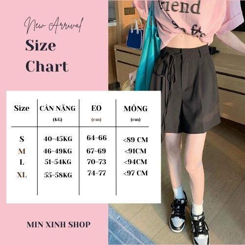 Quần Short Nữ Thắt Nơ Quần Đùi Nữ Ống Rộng Eo Cạp Sau Chun Phong Cách Hàn Quốc Chất Ru,by Hàn Thoáng Mát Min Xinh_mã 059