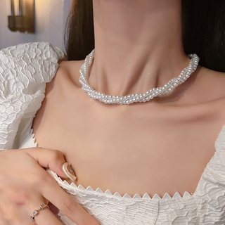 Vòng cổ choker bằng hợp kim đính ngọc trai nhân tạo thời trang dành cho nữ
