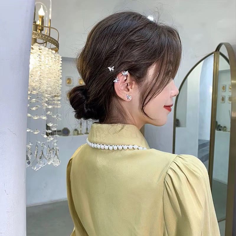 Khuyên Vành Tai Hình Con Bướm Đính Đá Sang Trọng A749