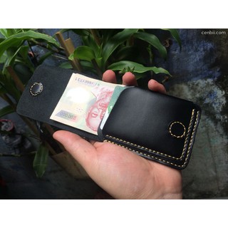 Ví bóp mini, bóp da nam Mỹ đen