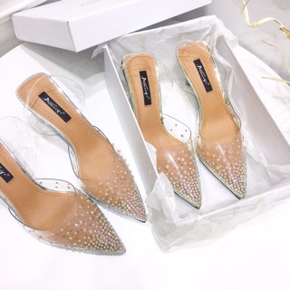 Sandal trong đính đá 6p