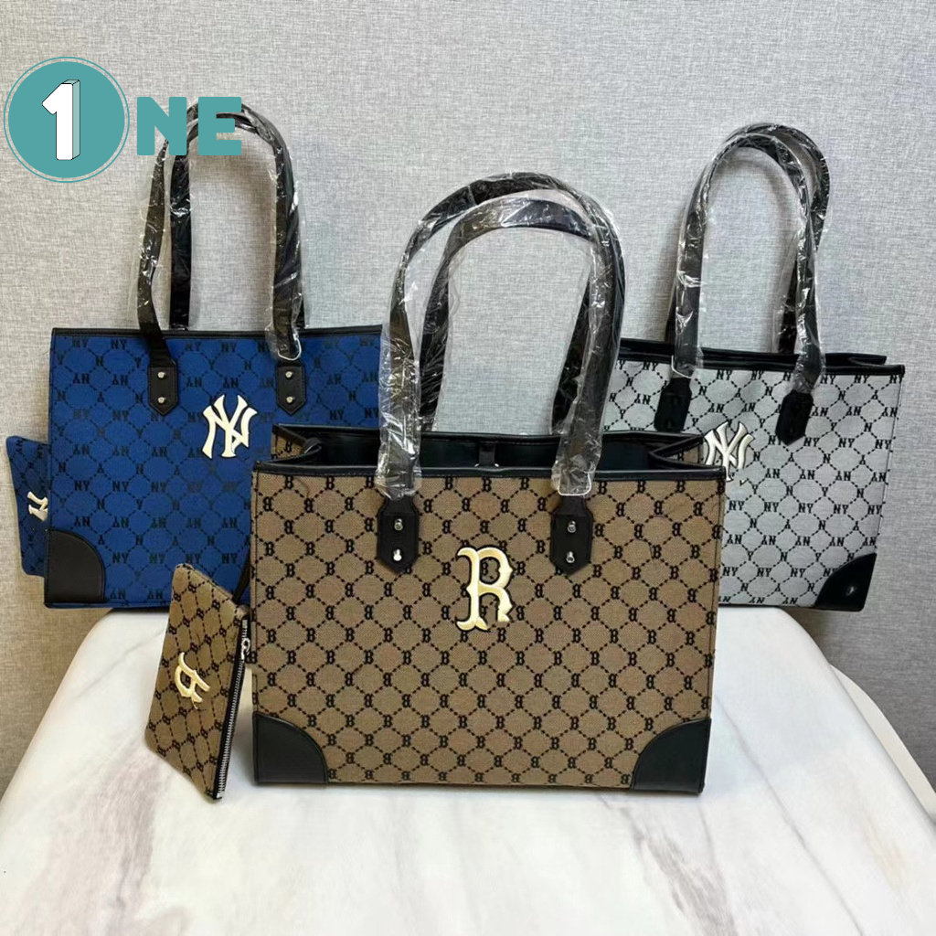 Túi Tote Túi Xách MLB NY Monogram Dia Jacquard Tote Bag Full Tag Mac