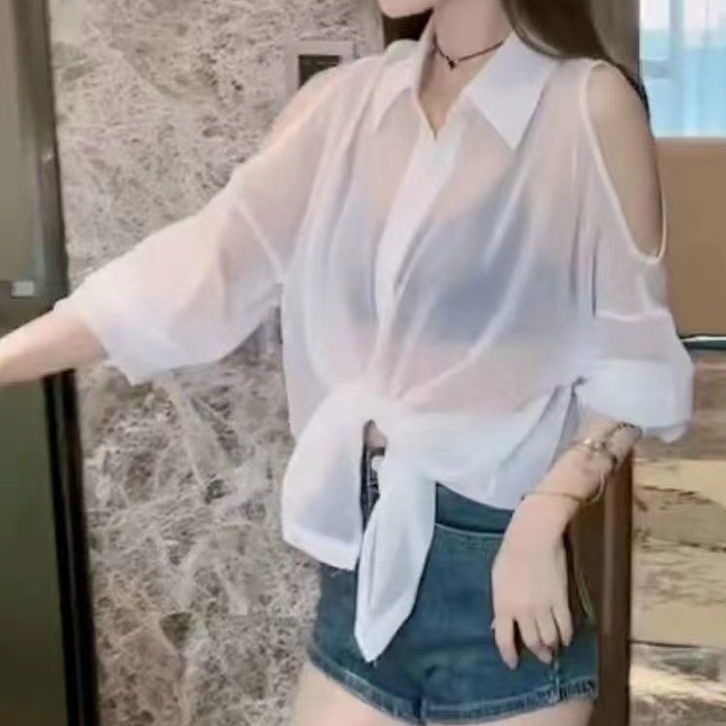 Áo Khoác Cardigan Chiffon Mỏng Chống Nắng Dáng Rộng Đính Ngọc Trai Phong Cách Hàn Quốc Thời Trang Mùa Hè Mới