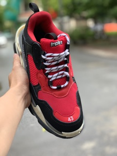 [ FULL BOX ] Giày balenciaga trips Đen đỏ R.E.P 1:1