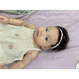 Turban ren trắng tiểu thư cho bé