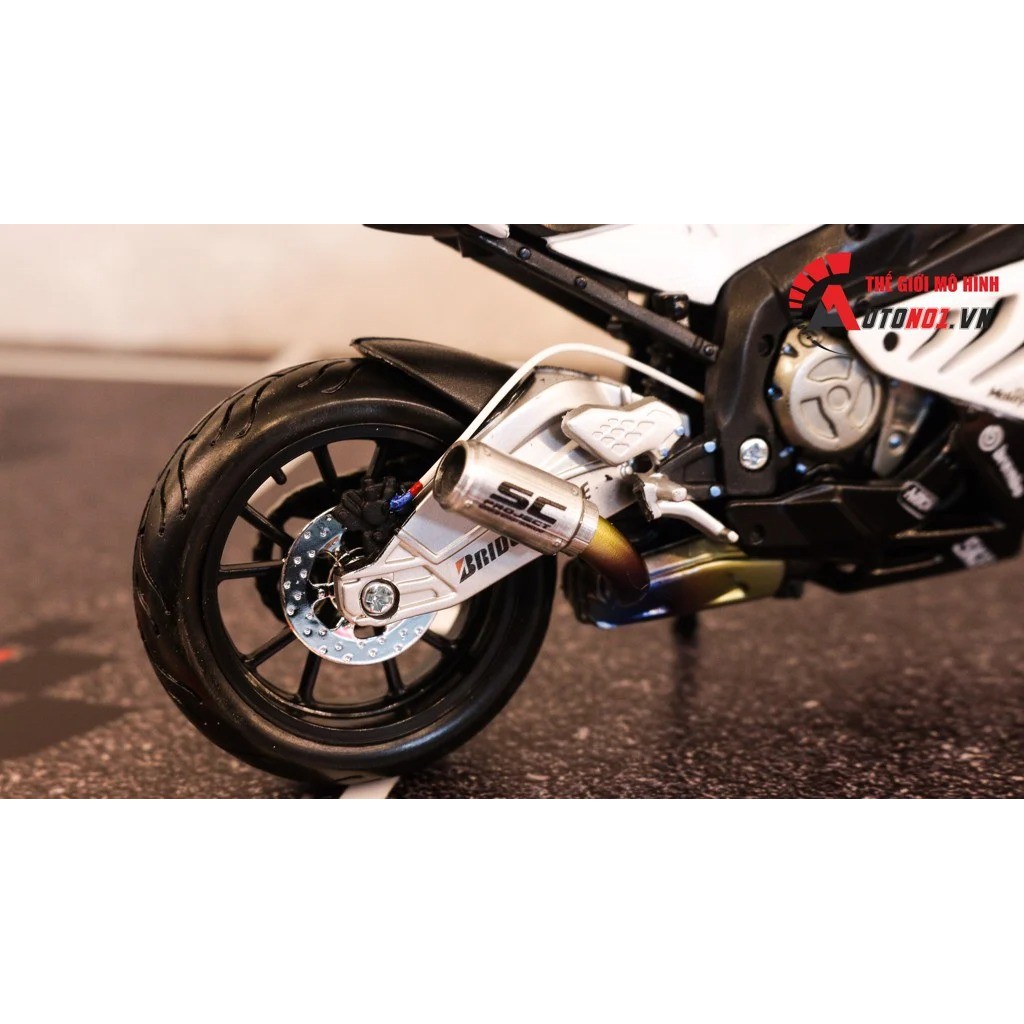 MÔ HÌNH XE BMW S1000RR HP4 ĐỘ PÔ SC 1:12 AUTONO1 D022