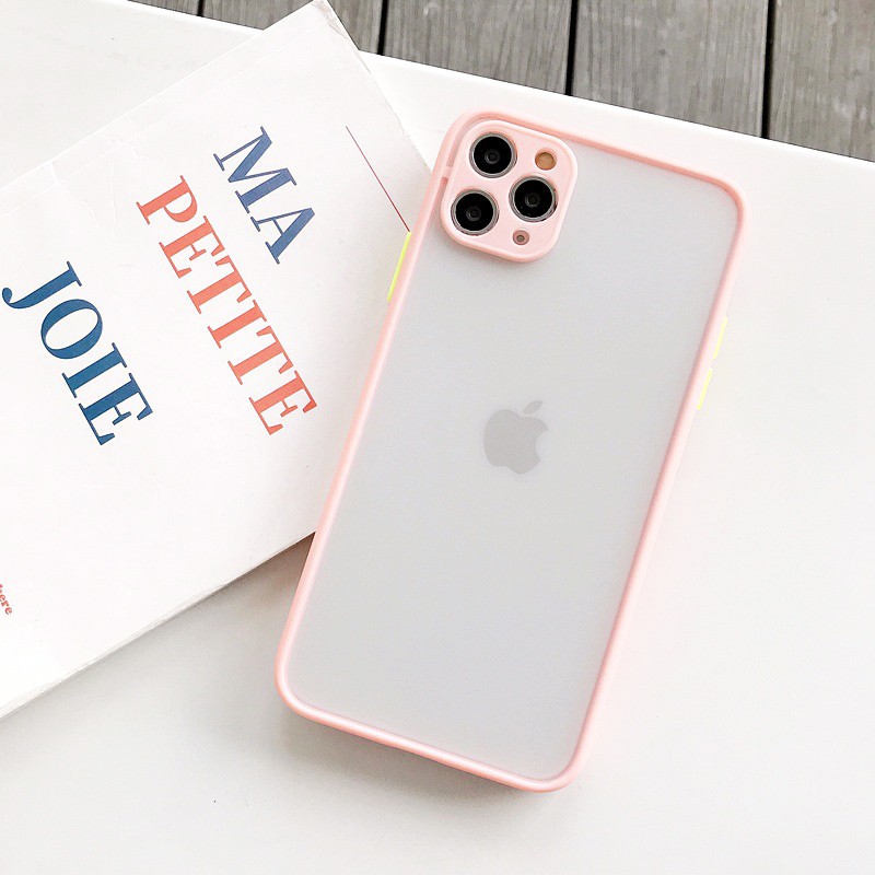 Ốp lưng iphone Nhám Mờ Viền Màu 6/6plus/6s/6splus/7/7plus/8/8plus/x/xr/xs/11/12/13/pro/max/plus/promax | BigBuy360 - bigbuy360.vn