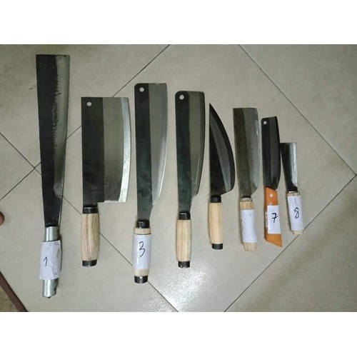 Combo 8 Con Dao, Bộ Dao Nhà Bếp 8 Món Chặt Cây - Chặt Xương - Chặt Gà - Thái Thịt