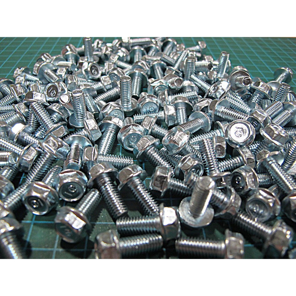 100 Con Bulon Long Đền M6 x 15MM Răng Thuận