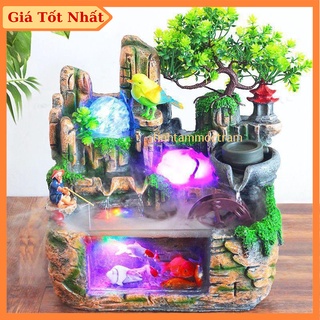 Thác nước phong thuỷ tiểu cảnh non bộ bể cá mẫu TN43