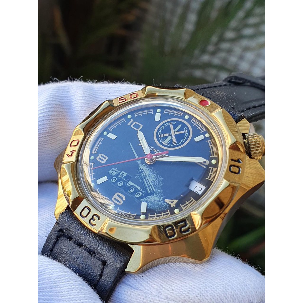 Đồng hồ nam Vostok máy cơ lên giây, size mặt 40, size dây 18. Đồng hồ Nga Vostok Komandirskie 539771