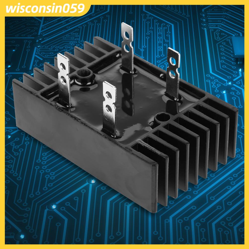 Wisconsin059 1pc 100A Amp 1600V Điện áp 2 pha Diode chỉnh lưu Cầu Công suất cao Màu đen