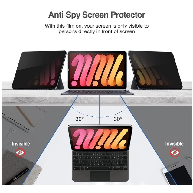 Kính Cường Lực Bảo Vệ Màn Hình Chống Nhìn Trộm Siêu Mỏng Không Nhìn Trộm Cho iPad Mini 6 8.3-inch 2021