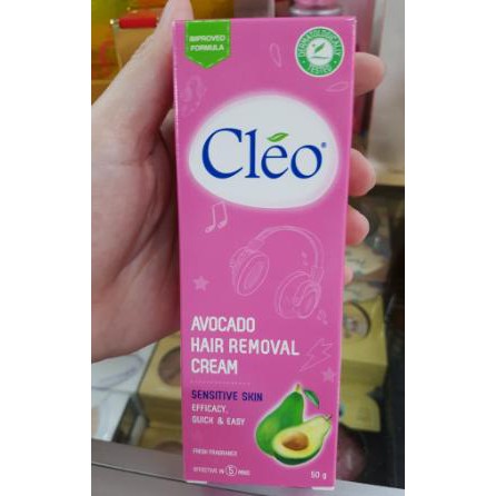 Kem tẩy lông Nách/chân/tay Cleo Avocado 50g