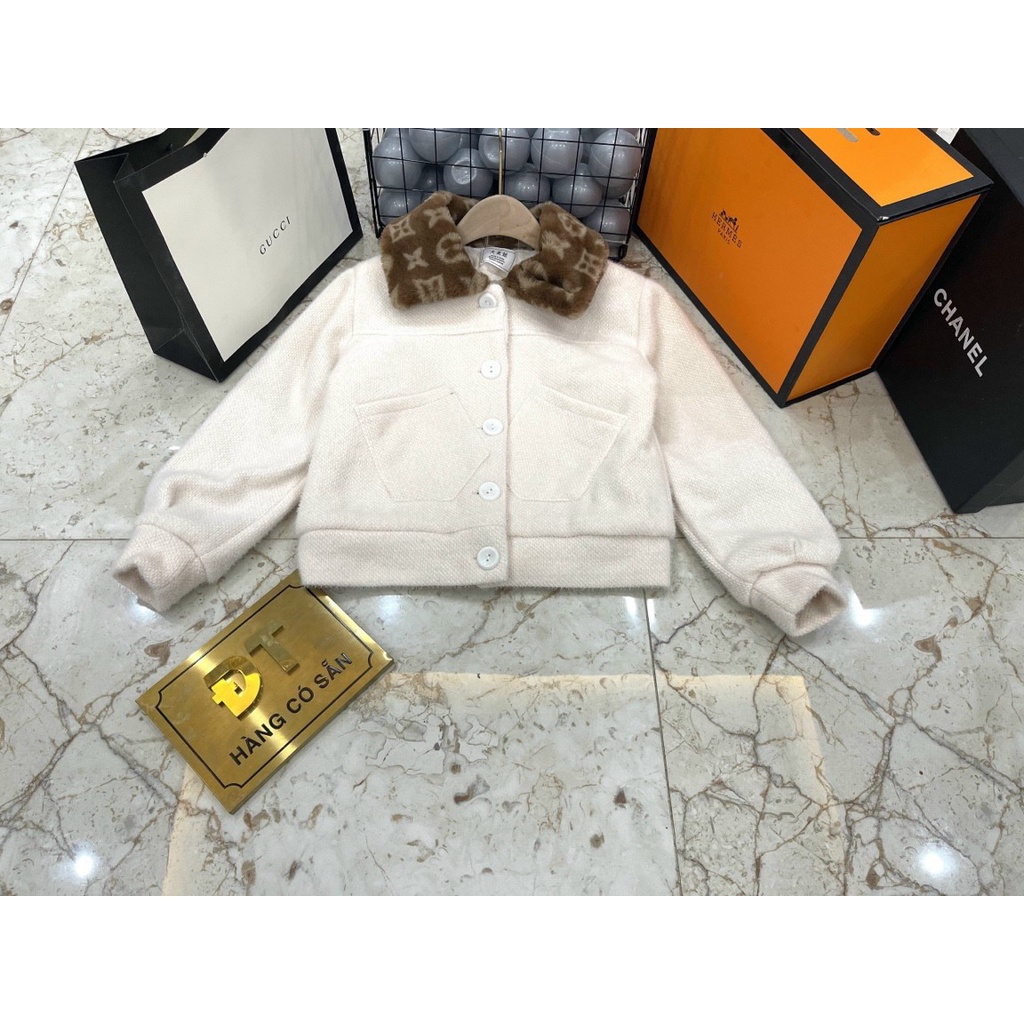 Áo dạ nữ, áo dạ cổ lông mặc ấm màu cơ bản dễ mặc hàng quảng châu cao cấp Oanh Shop | BigBuy360 - bigbuy360.vn