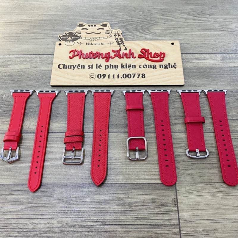 bộ sưu tập dây da màu đỏ cực đẹp dành cho applewatch