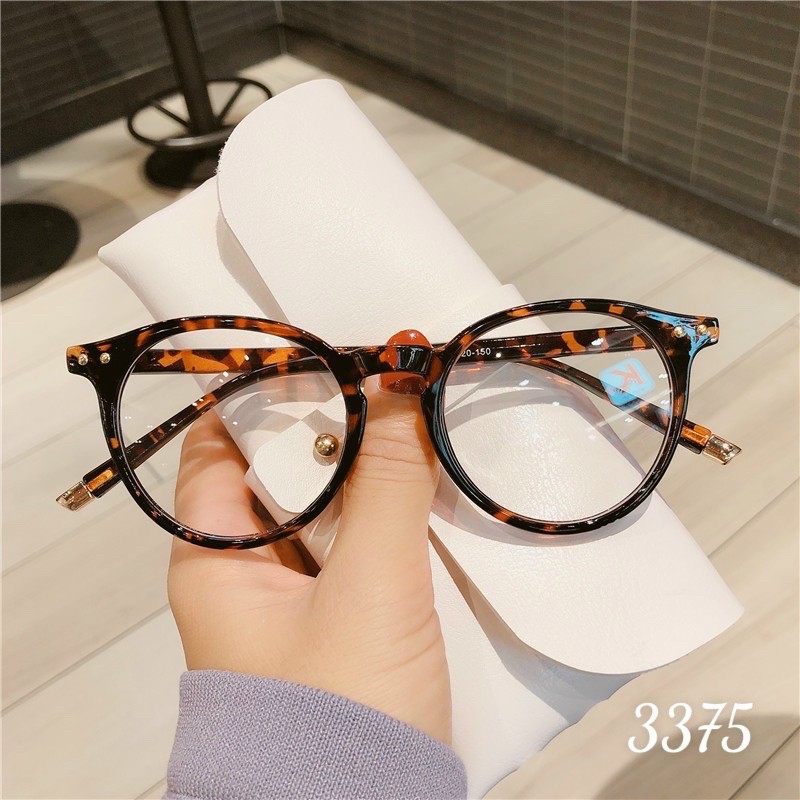 KÍNH TRÒN OVERSIZE-KÍNH GIẢ CẬN GỌNG NHỰA DÀY DẶN