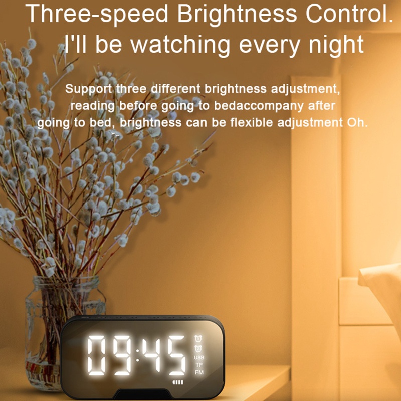 Loa Bluetooth Kỹ Thuật Số Có Đèn LED Tích Hợp Đài FM Và Phụ Kiện Điện Thoại