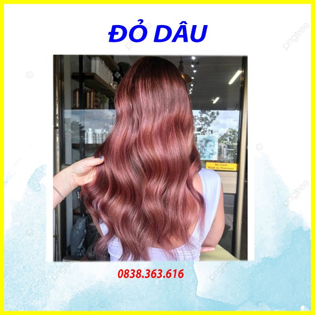 Thuốc nhuộm tóc Đỏ dâu LÊN TỪ NỀN TÓC ĐEN (TẶNG KÈM OXY TRỢ NHUỘM + GĂNG TAY) | BigBuy360 - bigbuy360.vn