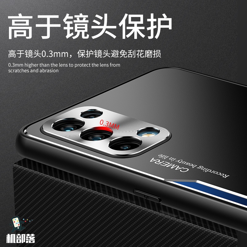 Ốp Điện Thoại PC+TPU + Hợp Kim Nhôm Chống Sốc Cho OPPO Reno 5 4G/5G