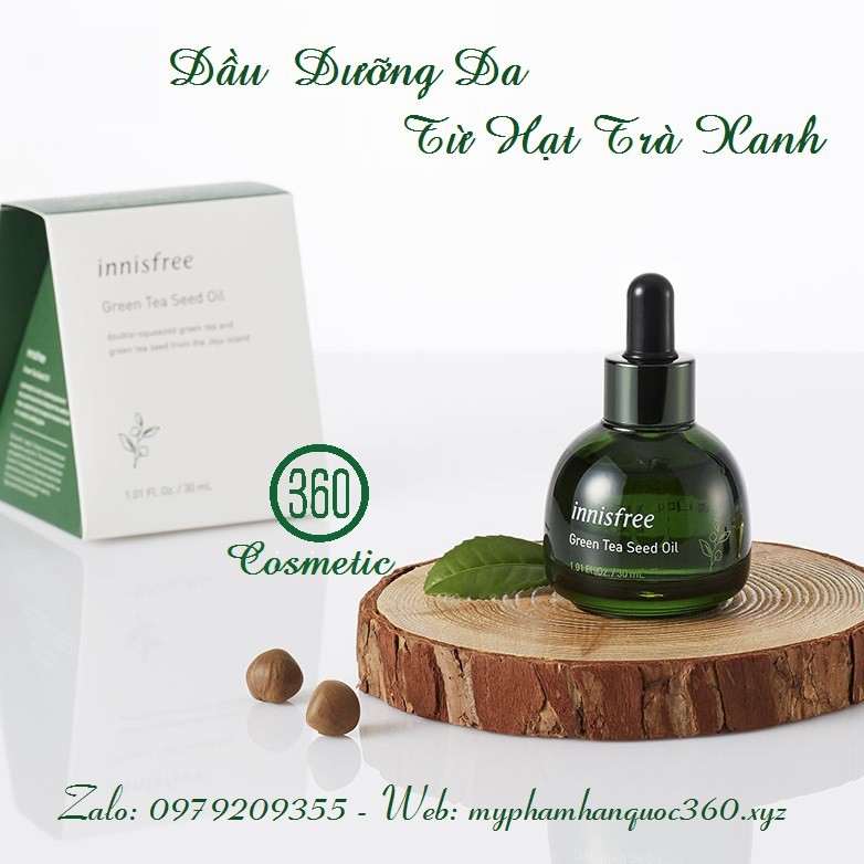 Dầu Dưỡng Da Mặt Từ Hạt Trà Xanh Innisfree Green Tea Seed Oil 30ml