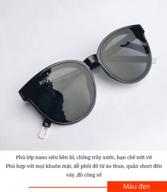 Kính râm nam nữ kính thời trang chống tia Uv cực tốt thiết kế thời thượng trẻ trung - G-M ĐEN