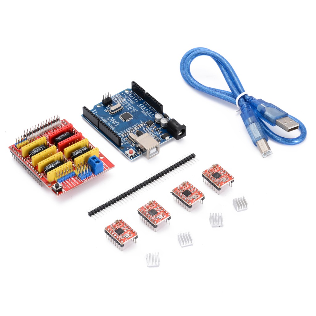 V3.0 Engraver CNC Shield + Board + A4988 Stepper Motor Driver Row Needles For UNO R3 Arduino Carving Machine Phụ kiện V3.0 Engraver CNC Shield + Board + A4988 Stepper Motor Drivers