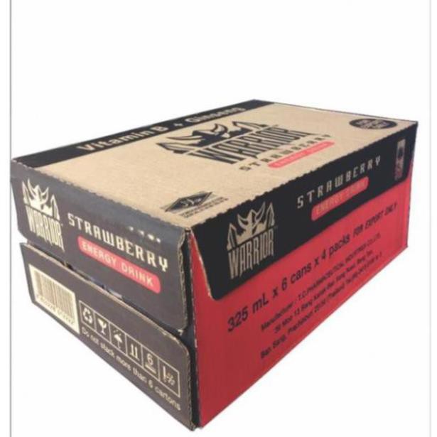 Thùng 24 lon Nước Tăng Lực Warrior 325ml