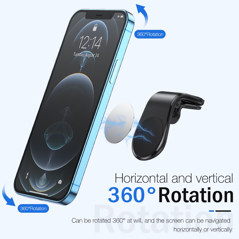 Giá Đỡ Điện Thoại Từ Tính Xoay 360 Độ Trên Xe Hơi Tiện Dụng ​​Giá Đỡ Điện Thoại mini Chống Trượt Cho iphone oppo