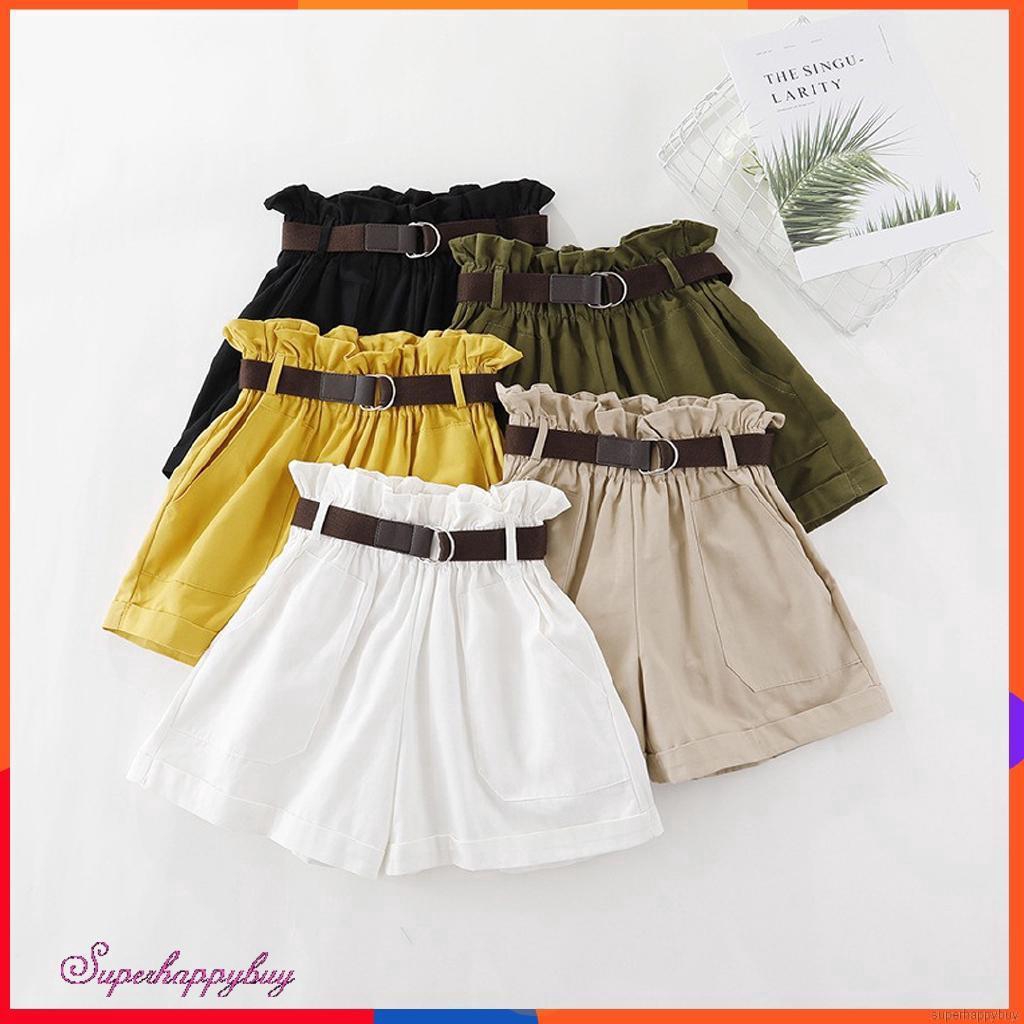 Quần sọt lưng thun co giãn thiết kế dáng rộng che khuyết điểm