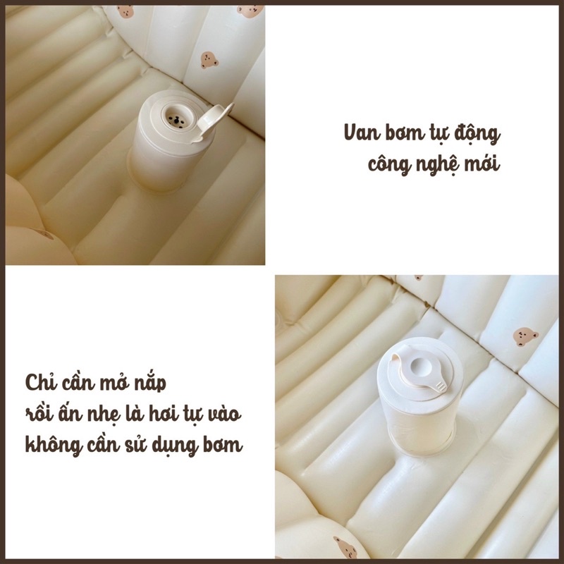 Chậu Tắm Phao kiêm Bể Phao bơi BAR ROT Hàn cho bé