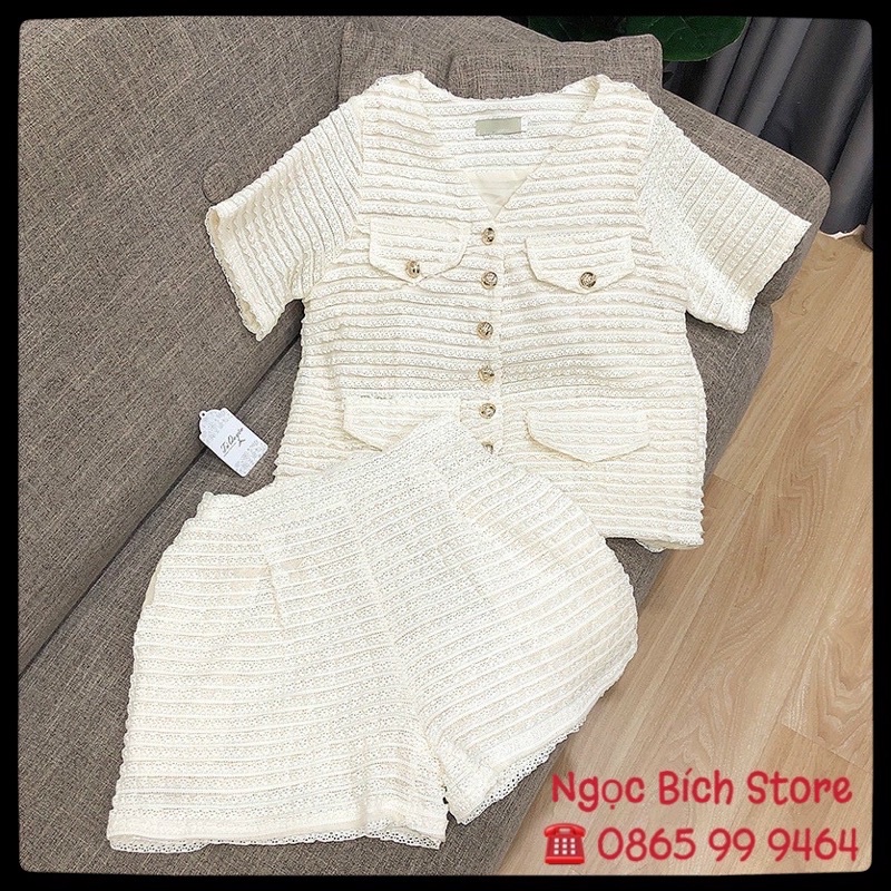 [HÀNG ĐẸP LOẠI 1] Set chân váy trắng cúc ngọc tiểu thư