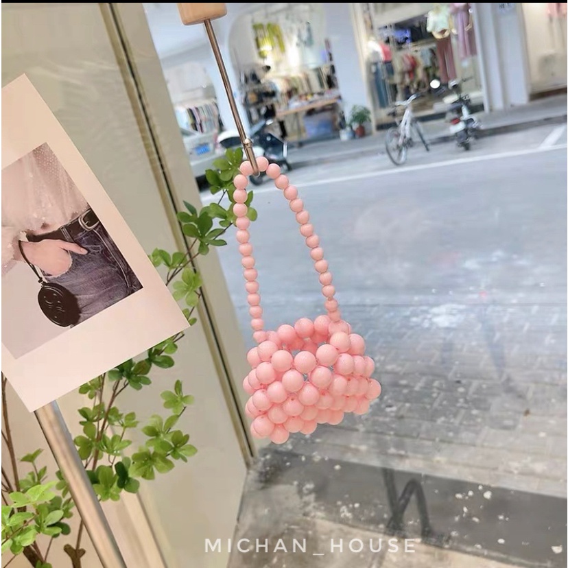 Túi xách dự tiệc, Túi mini đính ngọc trai nhân tạo đi du lịch cho các bán nữ